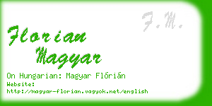 florian magyar business card
